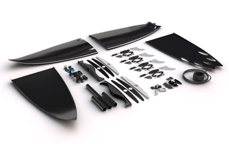 Collapsible carbon fiber surfboard