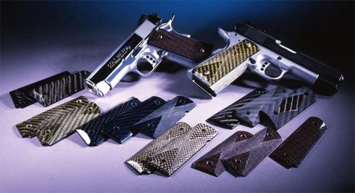 Carbon fiber gun grips