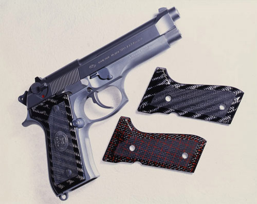 Carbon fiber gun grips