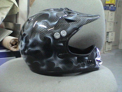 Carbon fiber airbrush pattern example