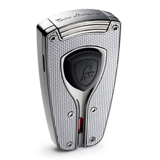 Tonino Lamborghini Forza silver carbon fiber lighter