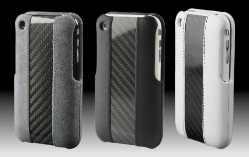 ION carbon fiber and leather iphone case