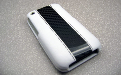 ION carbon fiber and leather iphone case