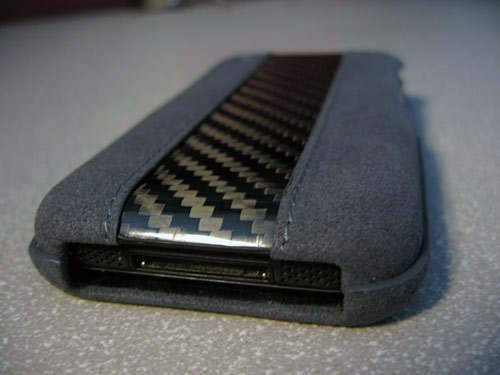 ION carbon fiber and leather iphone case