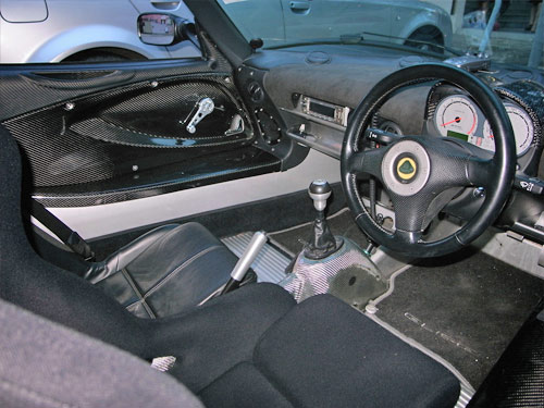 Jimmy Wong carbon fiber Lotus elise interior