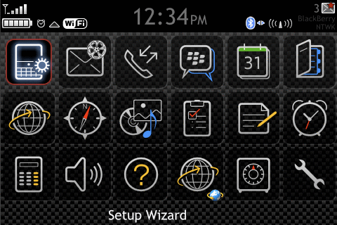 Blackberry Bold carbon fiber theme