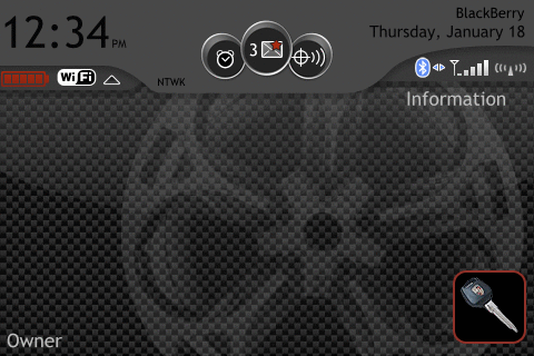 Blackberry Bold carbon fiber theme