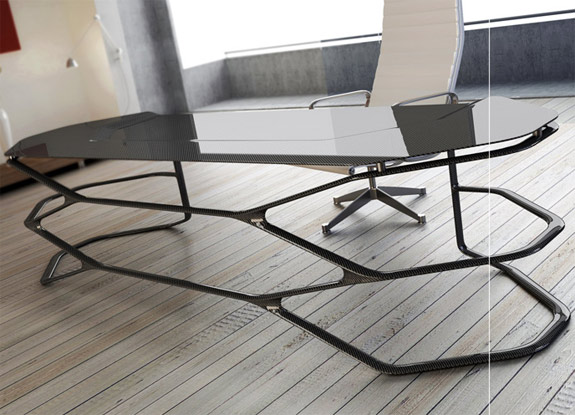 Carbon fiber hexa desk