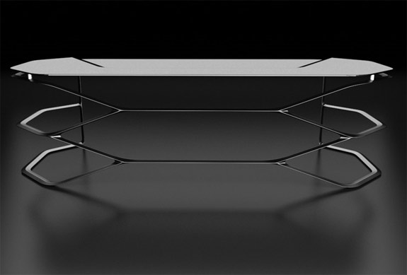 Carbon fiber hexa desk