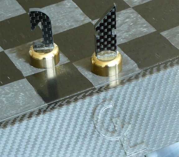 Carbon Luxury carbon fiber chess set