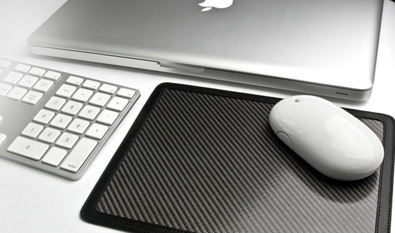 Ion carbon fiber and leather mousepad