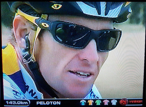 Lance Armstrong wears Oakley C SIX sunglasses at Tour De France