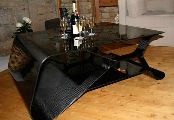 Carbon fiber coffee table