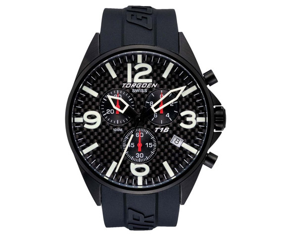 Torgoen T16302 carbon fiber watch