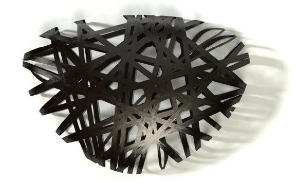 Carbon fiber stone bench from Peter Donders