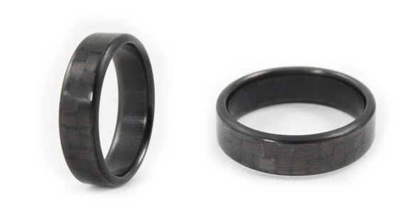 Narrow band all carbon fiber ring