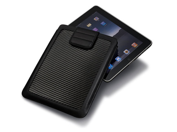 Ion CarbonJacket carbon fiber and leather Apple iPad sleeve