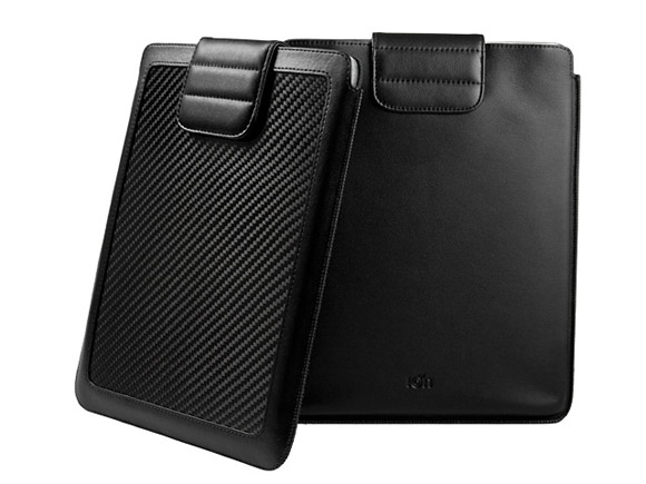 Ion CarbonJacket carbon fiber and leather Apple iPad sleeve