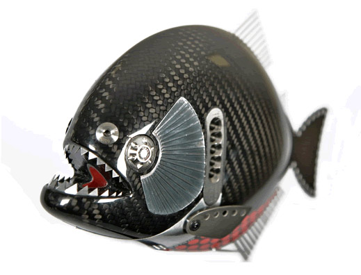 Carbon fiber fish sculpture by Alastair Gibson