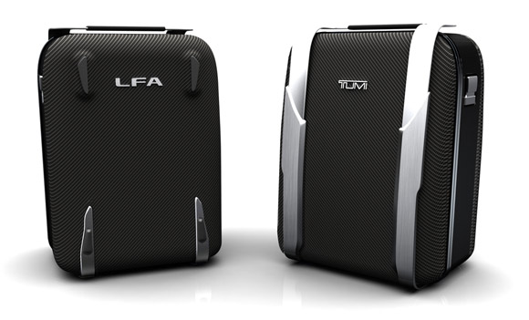 Tumi carbon fiber-like luggage for Lexus LFA