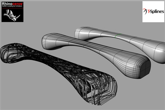 Peter Donders C-Bench carbon fiber bench 3D wireframe