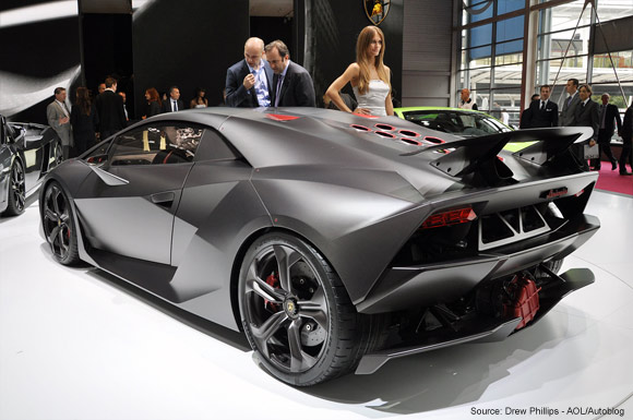 Lamborghini Sesto Elemento carbon fiber concept back