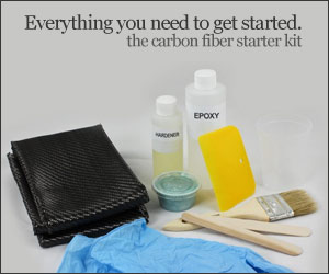 The carbon fiber starter kit from Carbon Fiber Gear