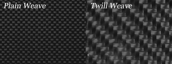 Plain vs. twill carbon fiber weaves