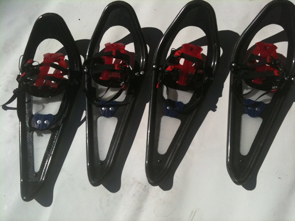 Black Kilo carbon fiber snowshoes