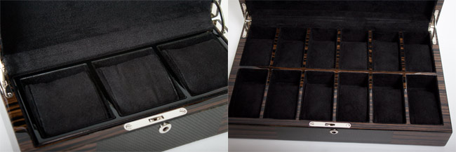 Interior of watch cases