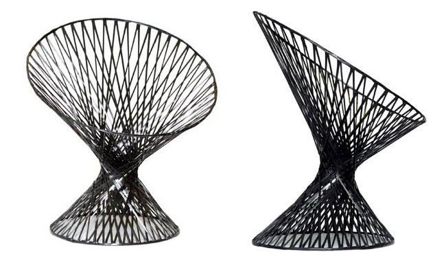 Spun carbon fiber chair