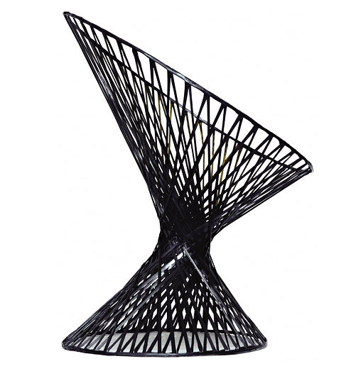 Spun carbon fiber chair