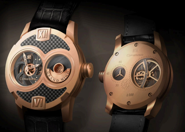 Gresso skeleton watch