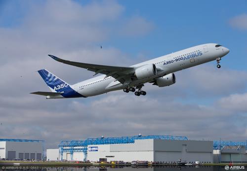 Airbus A350 XWB takeoff