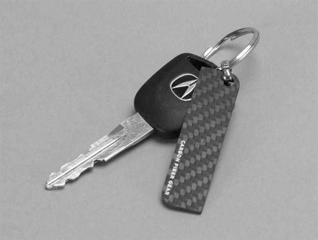 Solid carbon fiber key tag