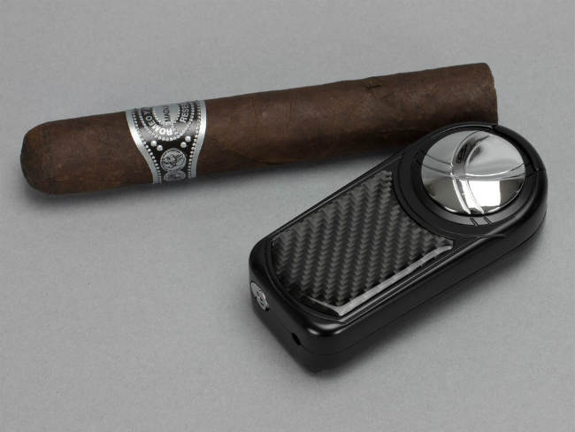 Dobrev III Triple Jet Flame Black Carbon Fiber Lighter