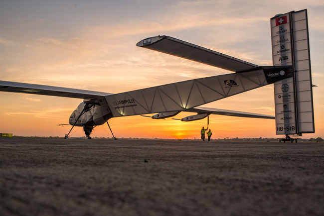 Solar Impulse 2 on runway