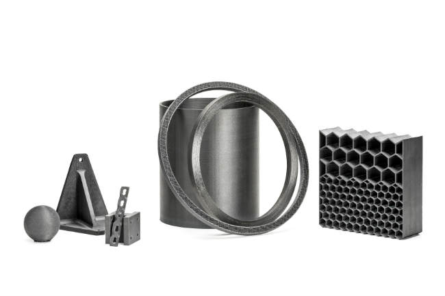 Examples of 3D-printed PEEK and PAEK composite parts.