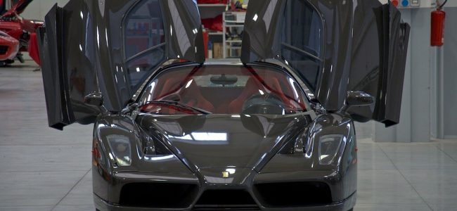 Exposed carbon fiber Enzo Ferrari front