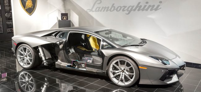 Lamborghini Aventador at research facility