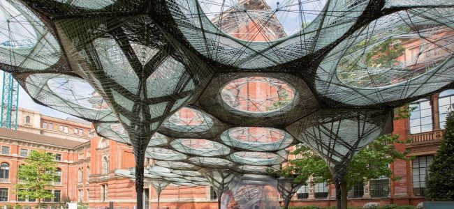 Museum installation features composites structure