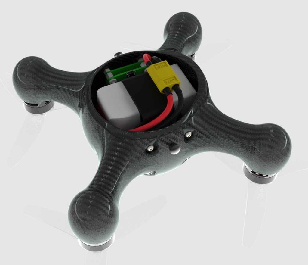 Nimbus 195 carbon fiber drone internal